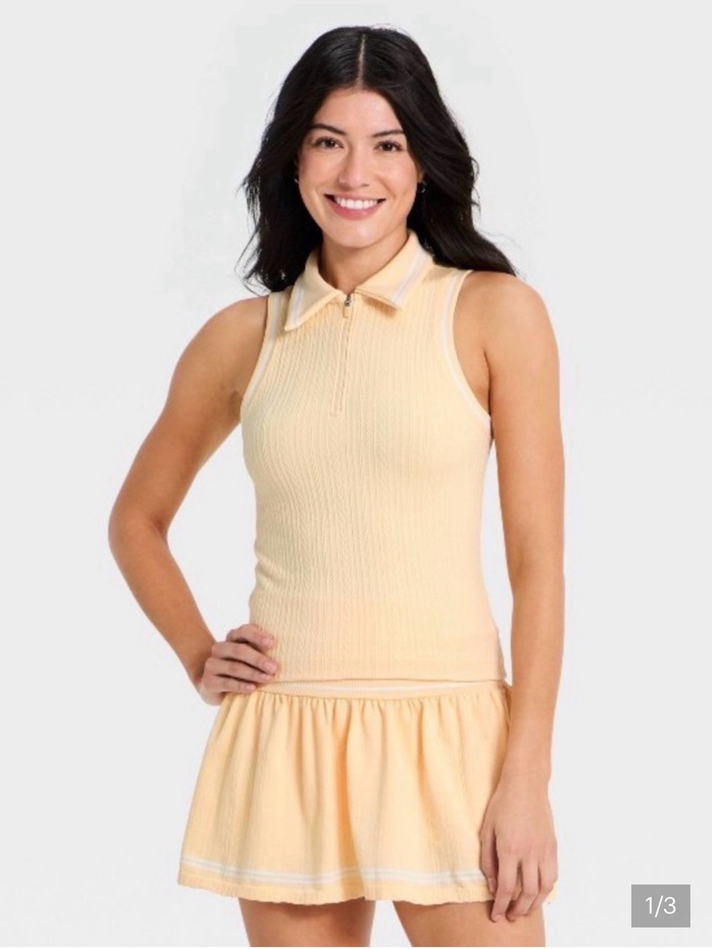 Women’s Seamless Cable Polo Tank Top - All In Motion